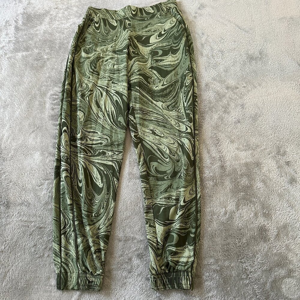 Athleta Brooklyn Jogger Pants Green Swirl Women's size 2